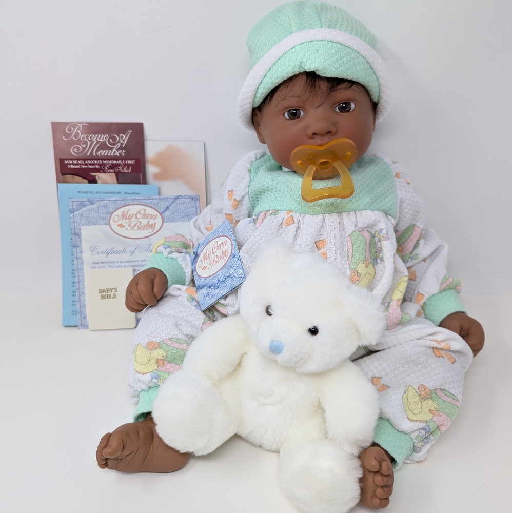 Lee Middleton Doll My Own Baby Honey Love Duck Green African American Re…